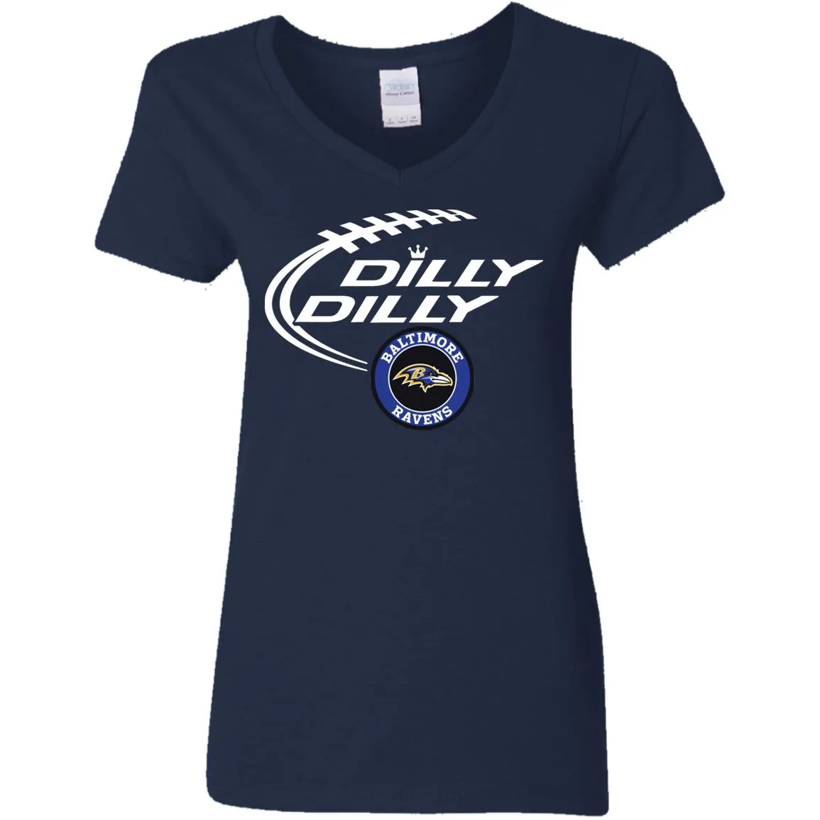 Dilly Dilly Baltimore Ravens Nfl Football Women V-Neck T-Shirt
