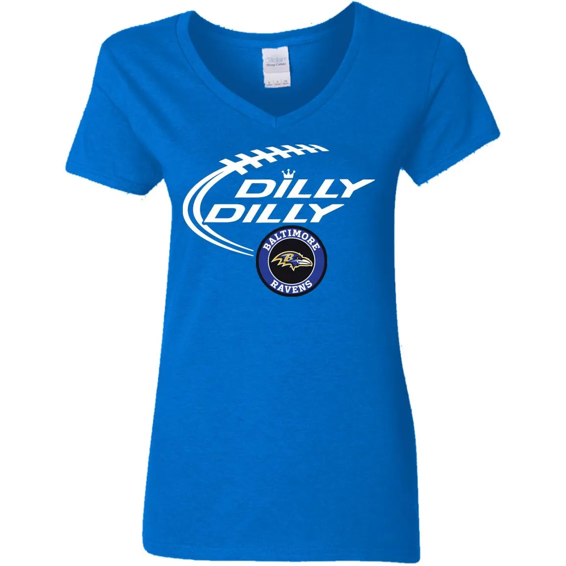 Dilly Dilly Baltimore Ravens Nfl Football Women V-Neck T-Shirt