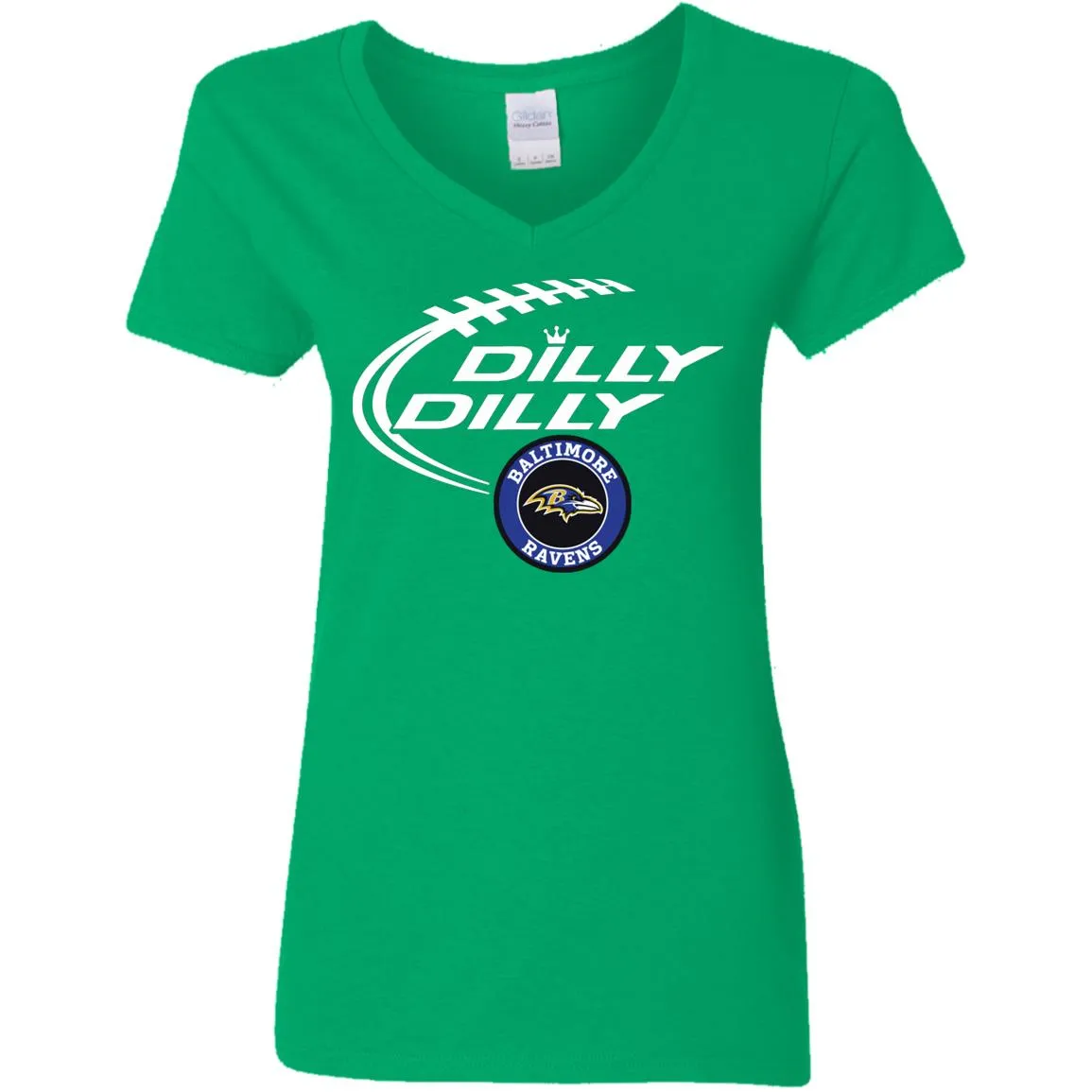 Dilly Dilly Baltimore Ravens Nfl Football Women V-Neck T-Shirt