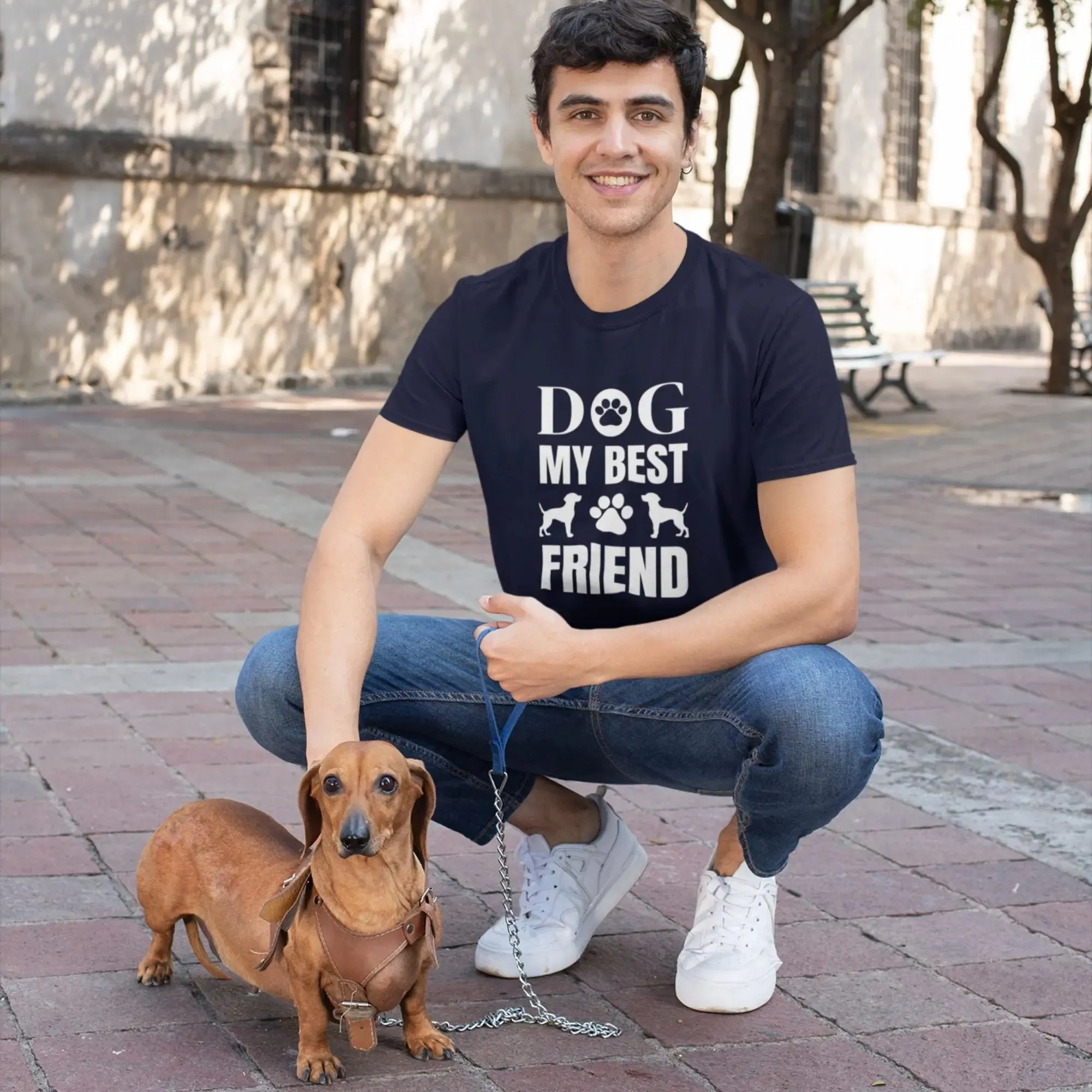 Dog My Best Friend Round Neck Half Sleeve Classic T-Shirt