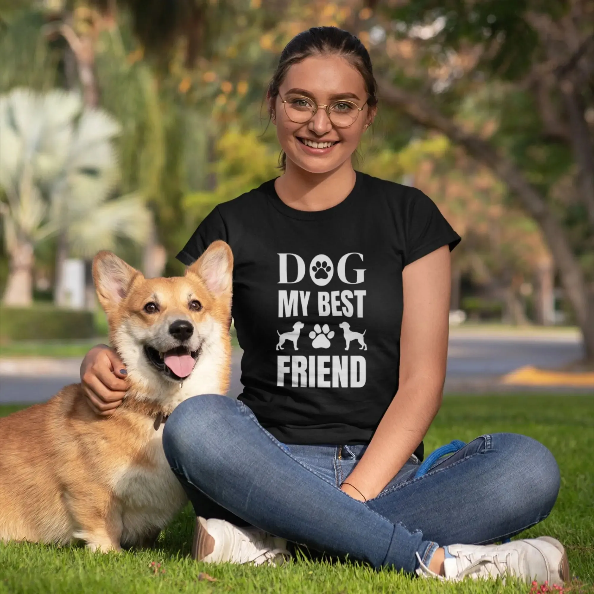 Dog My Best Friend Round Neck Half Sleeve Classic T-Shirt