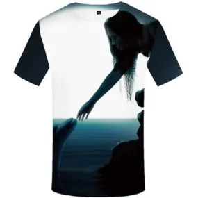 Dolphin T-shirt Men Ocean T-shirts Graphic Character Tshirts Casual Harajuku T-shirts 3d Short Sleeve Full Print Mens S-5XL