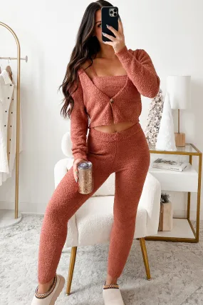 DOORBUSTER Chill Weekends 3 Piece Fuzzy Lounge Set (Rose)