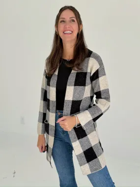 Double Checked Cardigan