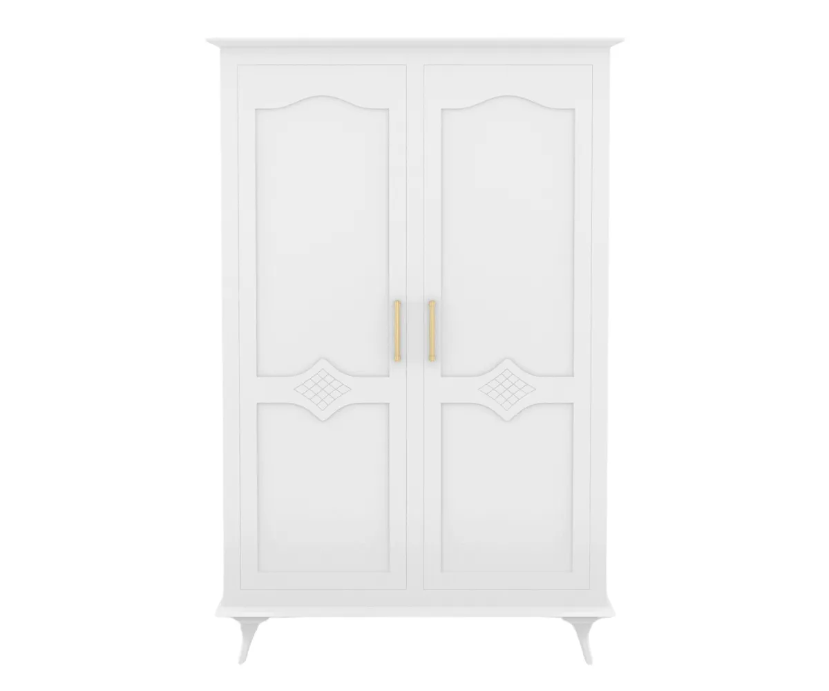 Ecluvin White 2 Door Wardrobe