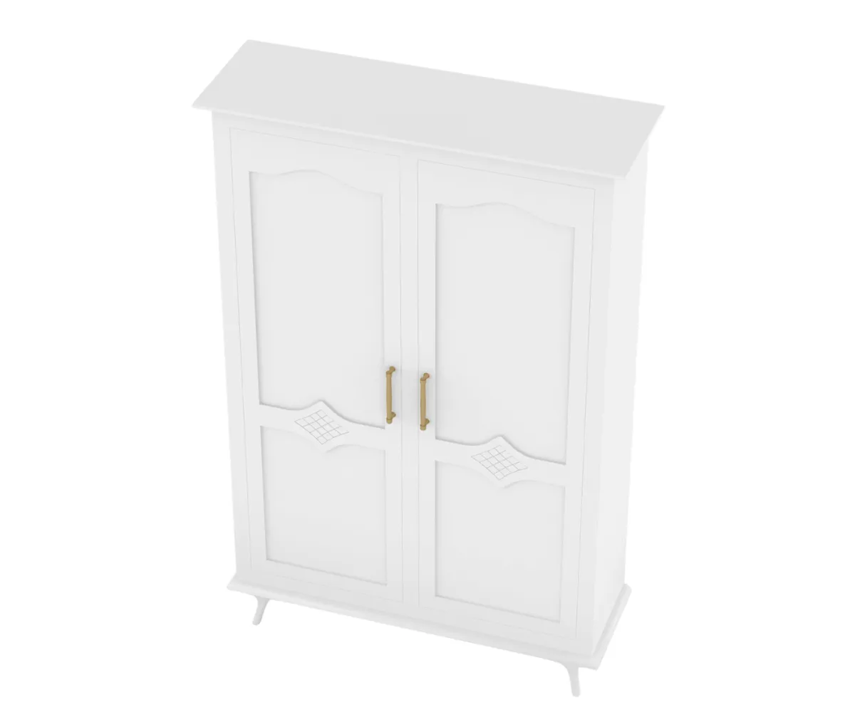 Ecluvin White 2 Door Wardrobe