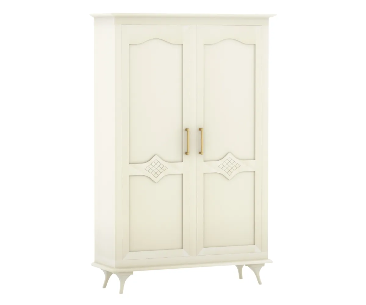 Ecluvin White 2 Door Wardrobe