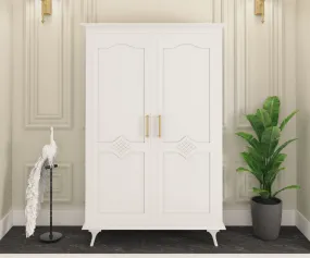 Ecluvin White 2 Door Wardrobe