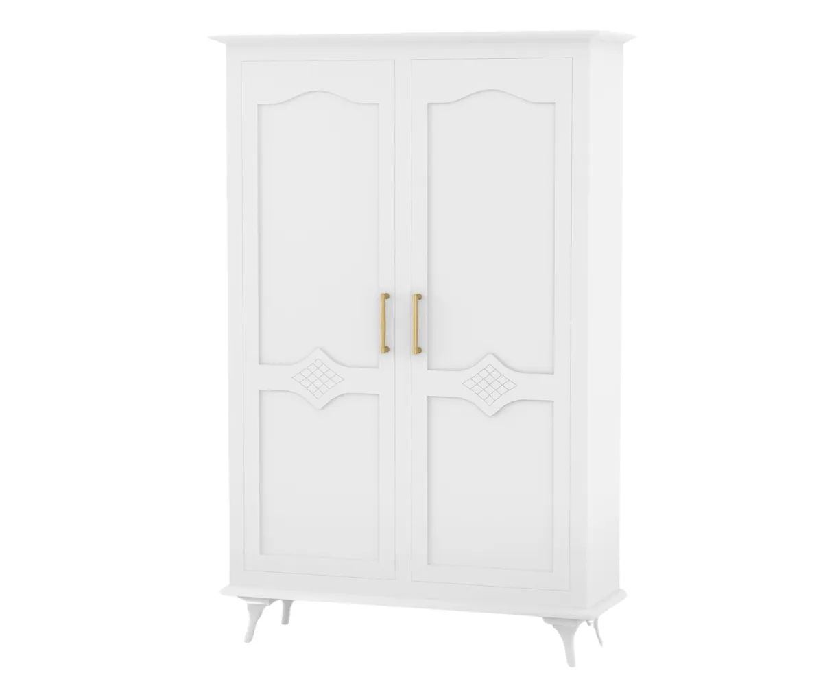 Ecluvin White 2 Door Wardrobe