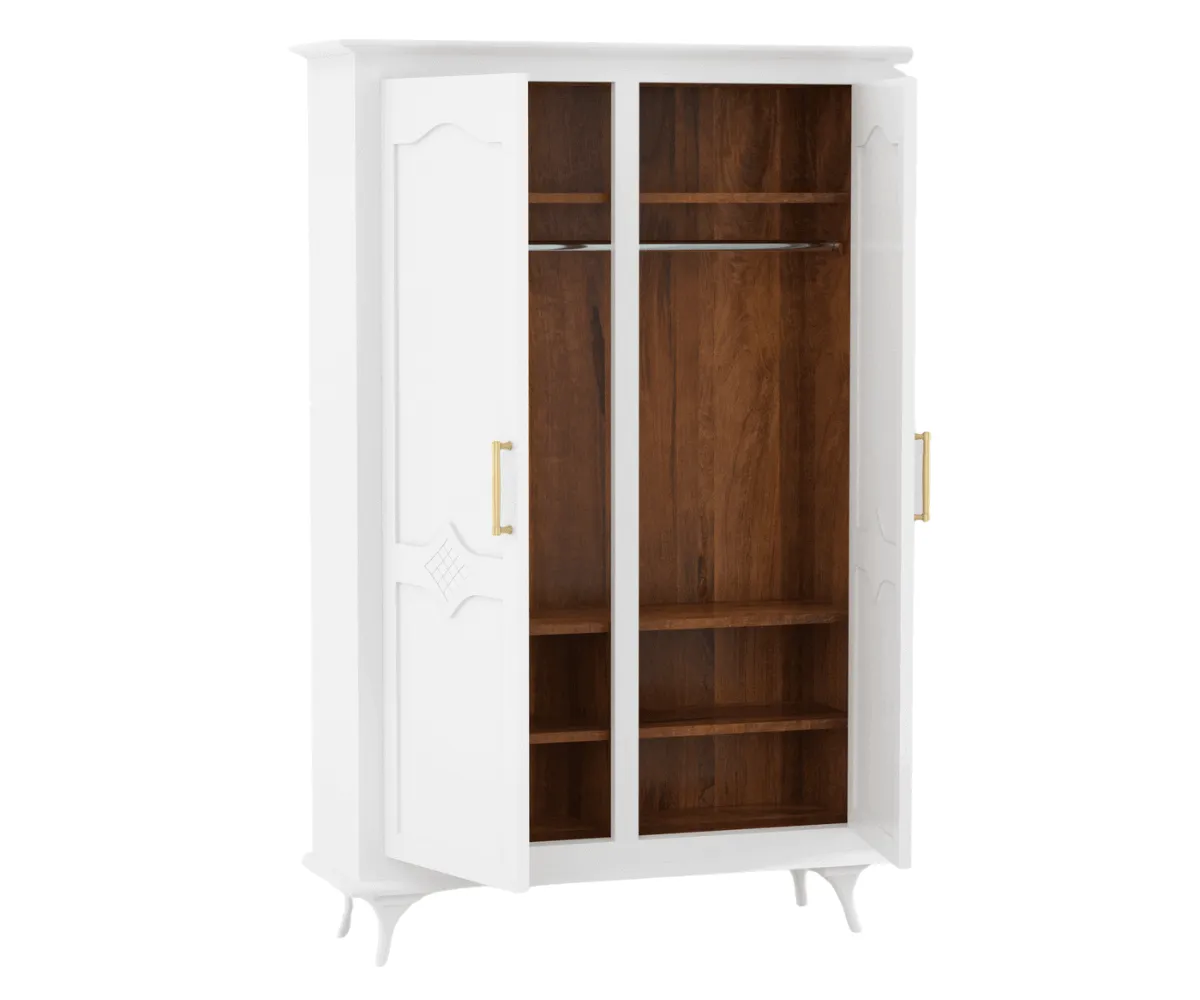 Ecluvin White 2 Door Wardrobe