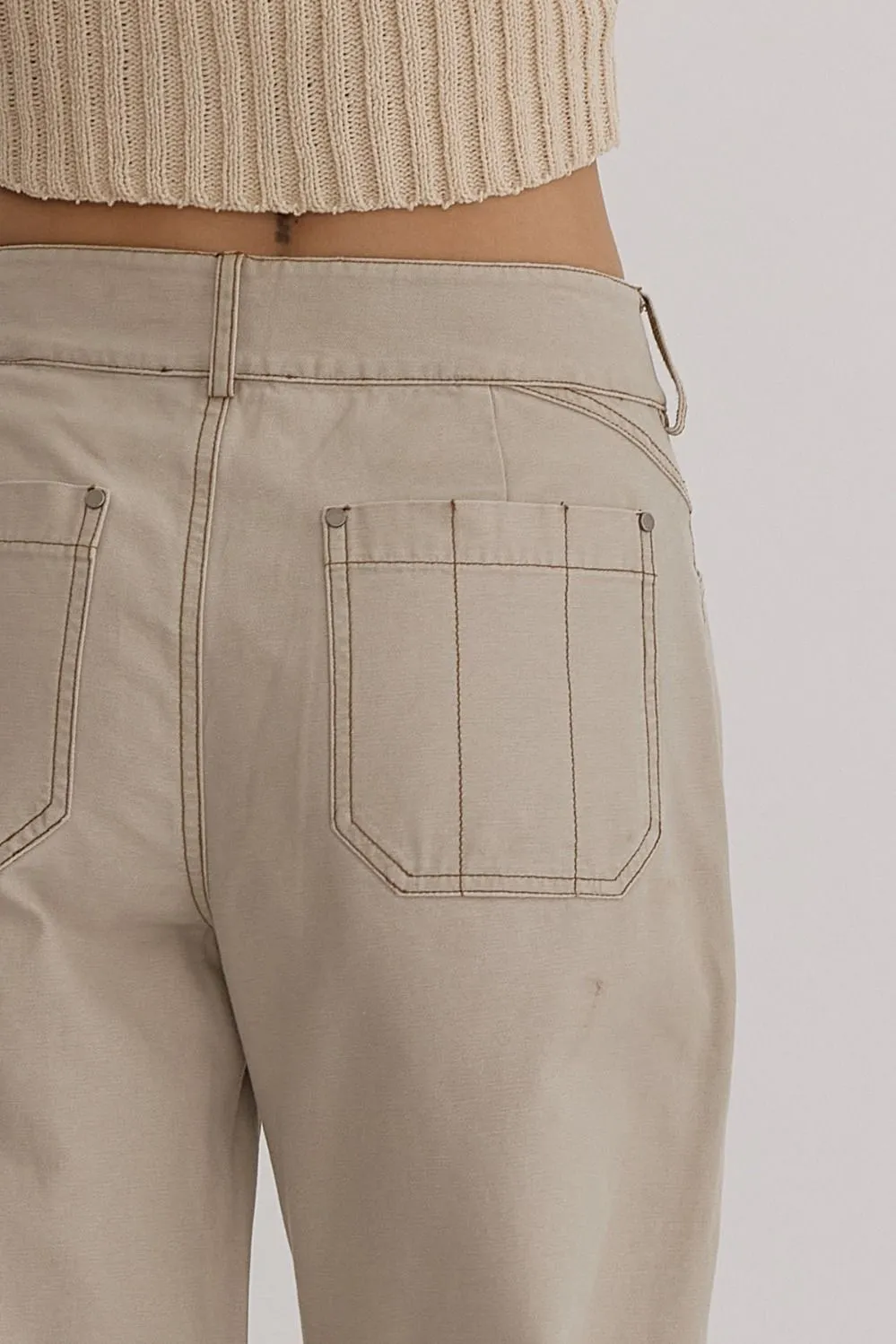 Ecru Detail Pants