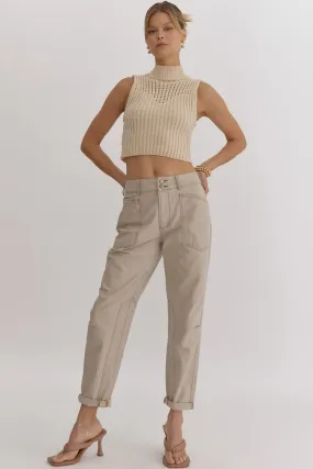 Ecru Detail Pants