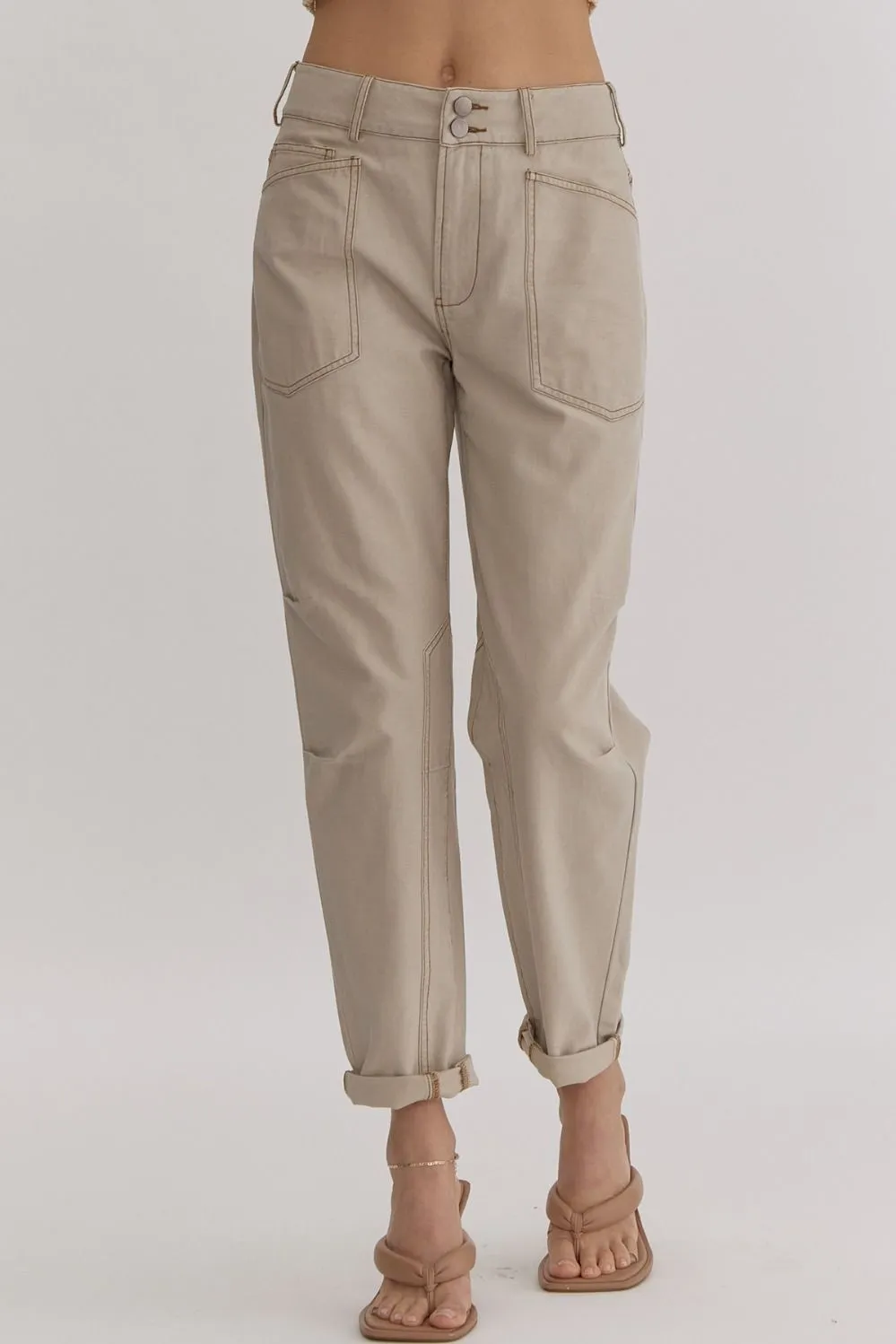 Ecru Detail Pants