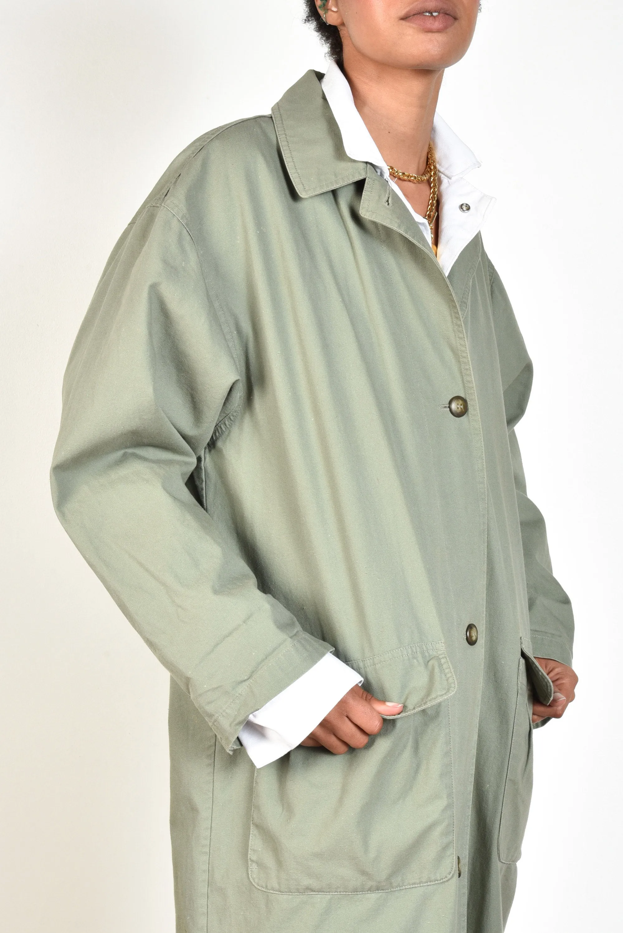 Eddie Bauer 80s Military Duster Jacket