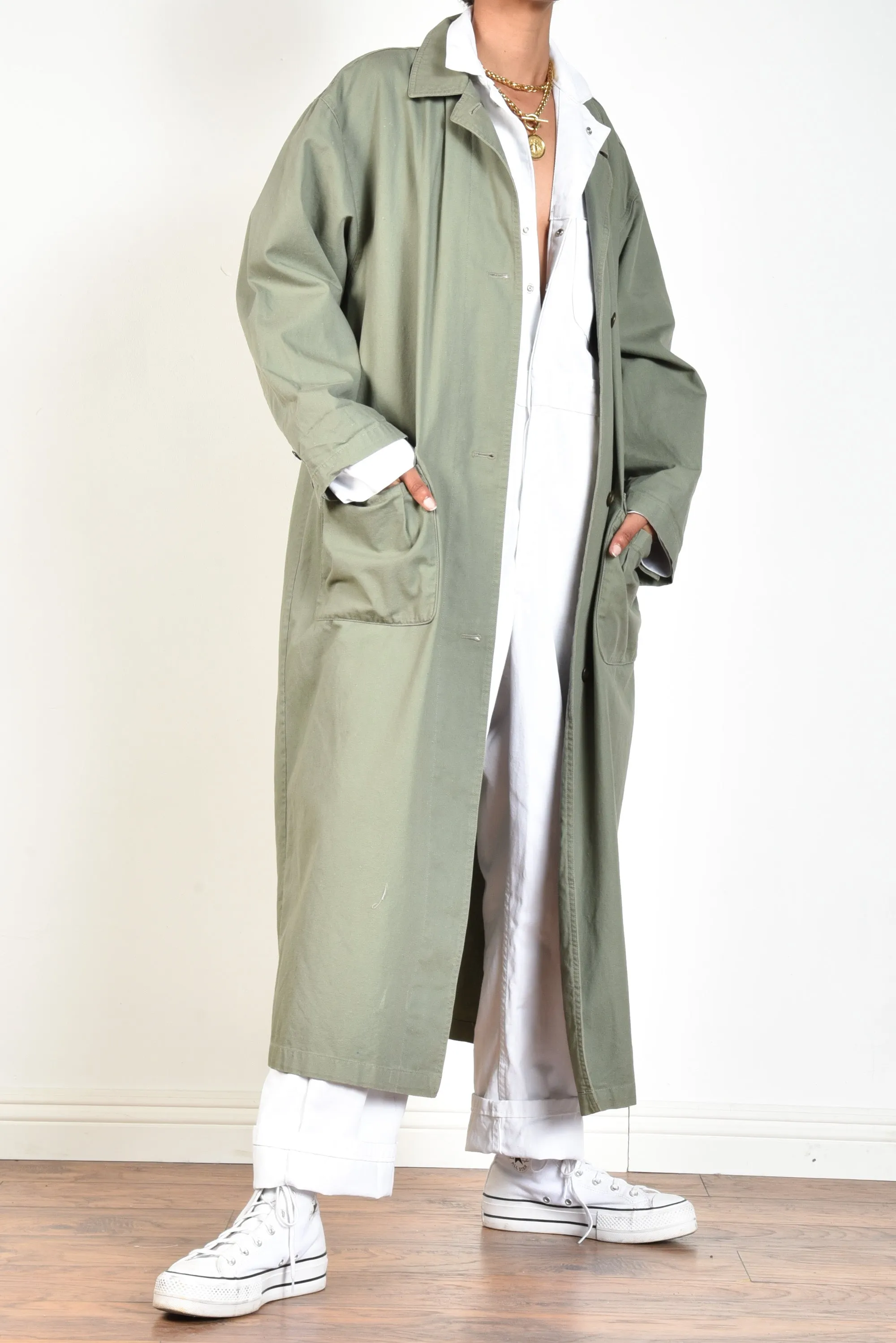 Eddie Bauer 80s Military Duster Jacket