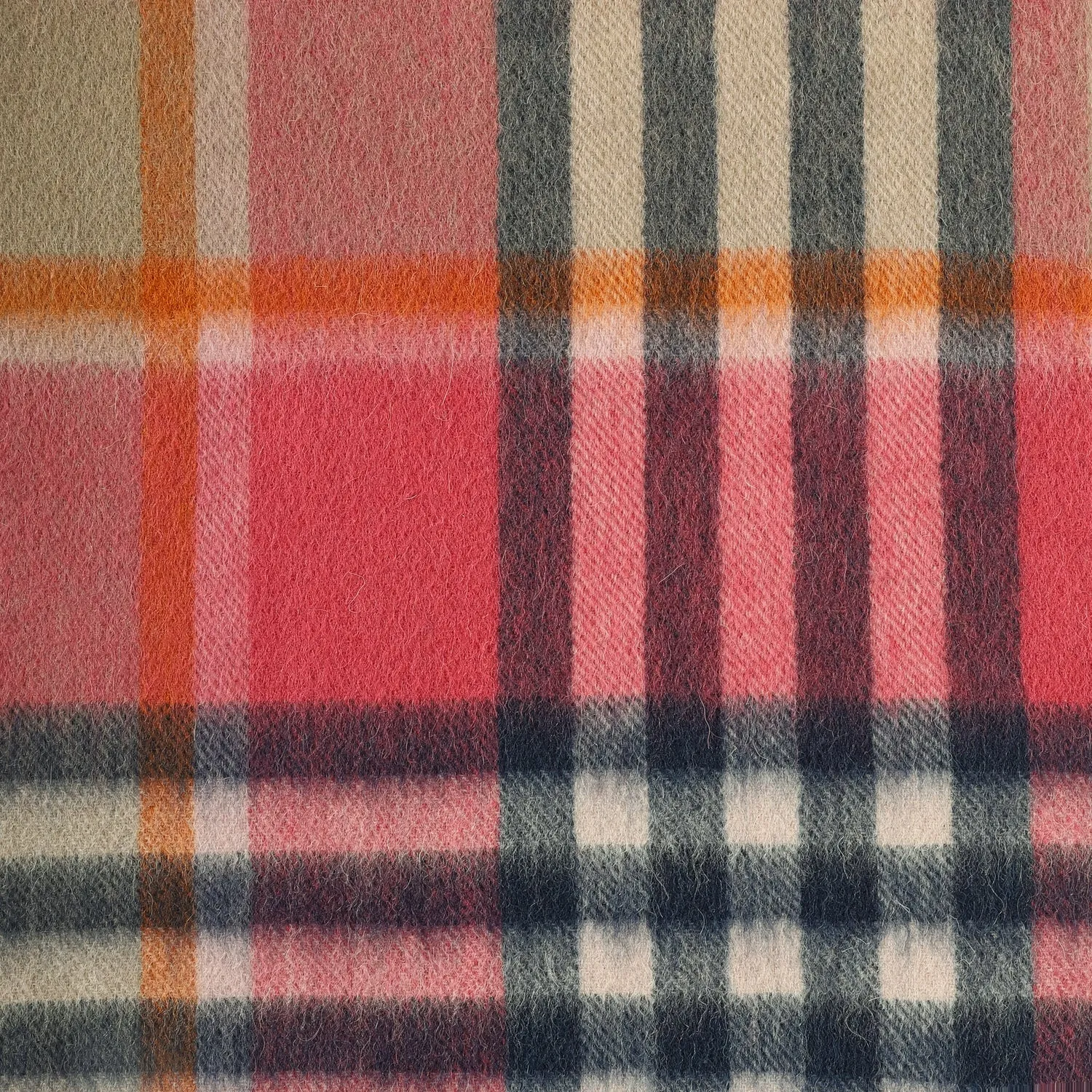 Edinburgh 100% Lambswool Tartan Scarf 3 Square Camel Mix 3 Square Camel Mix