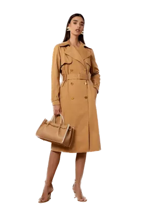 ELS-SP00331E2 CAMEL LONG COAT