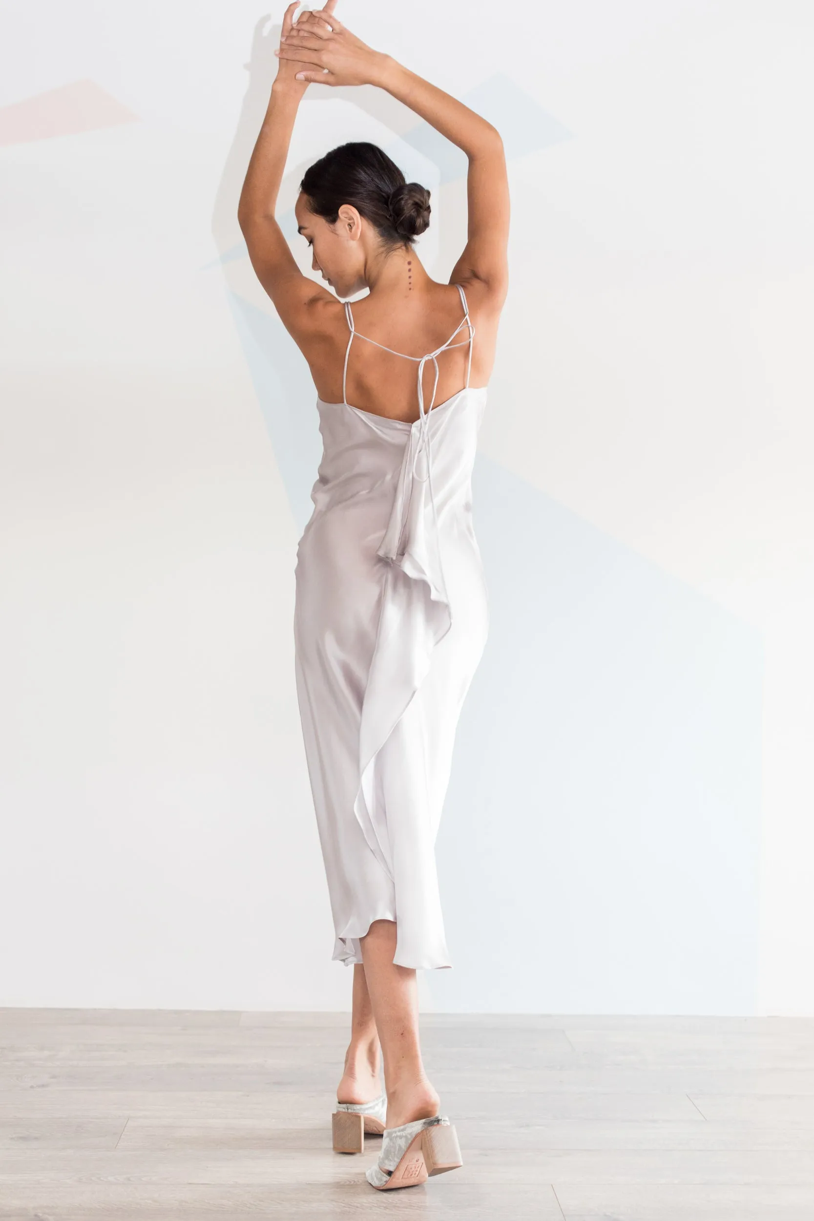 Emma Slip Dress - Silver
