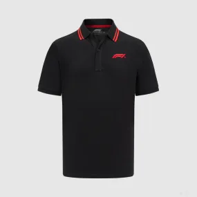 F1 Mens Logo Polo, Black