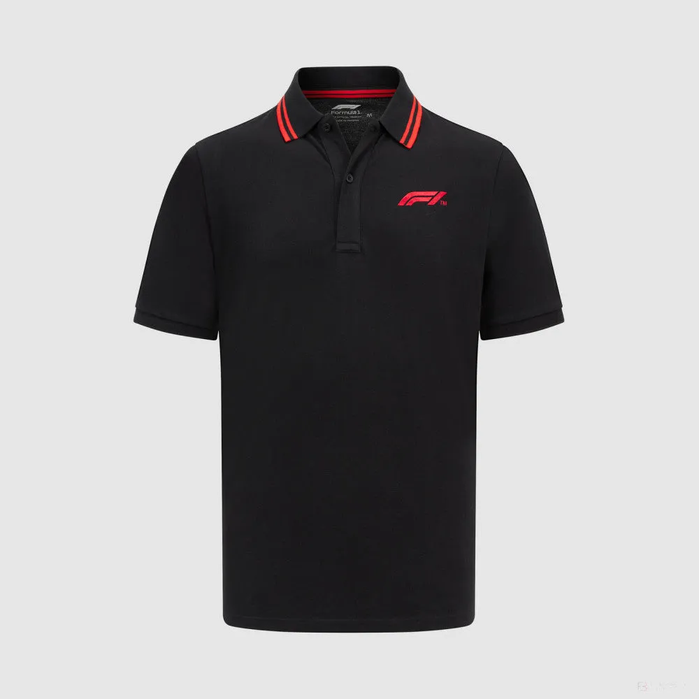 F1 Mens Logo Polo, Black