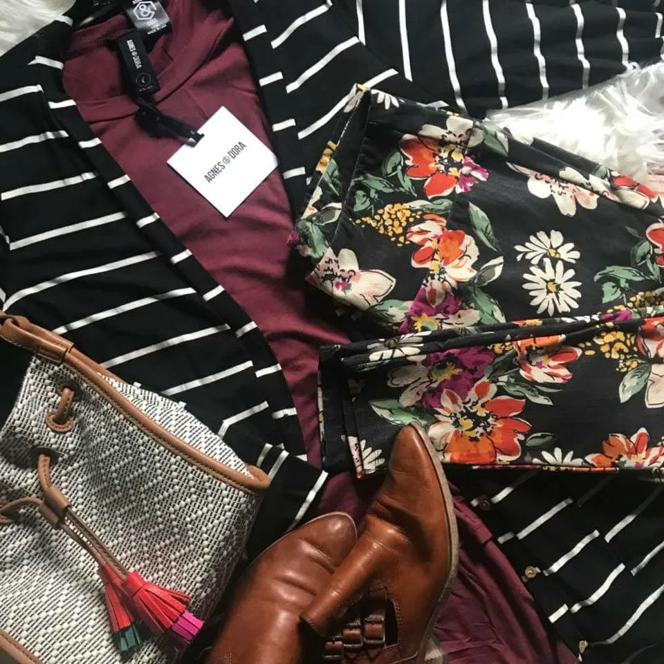 Favorite Cardi in Black & White Stripe