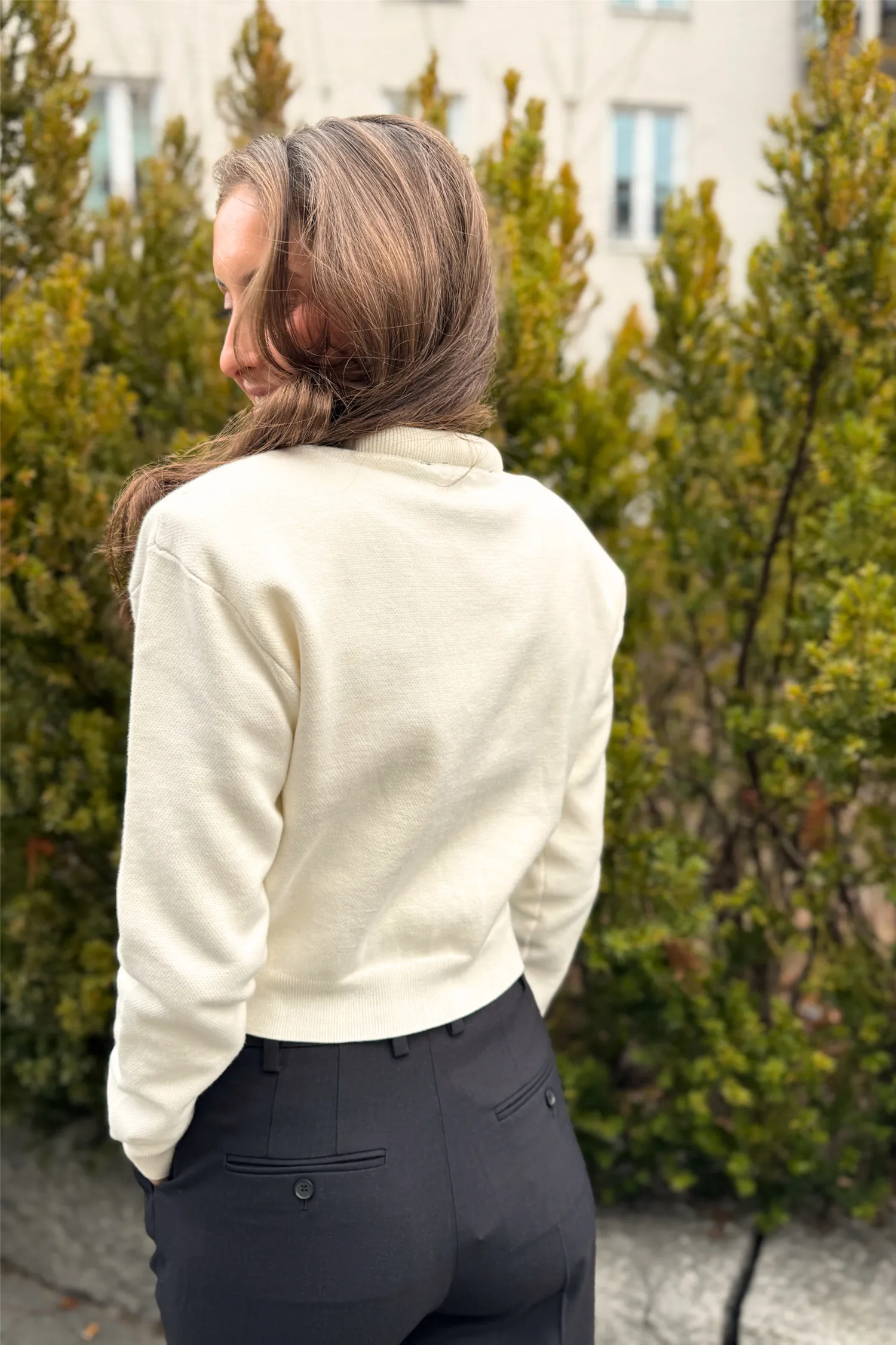 Firm Knit Cardigan Egret