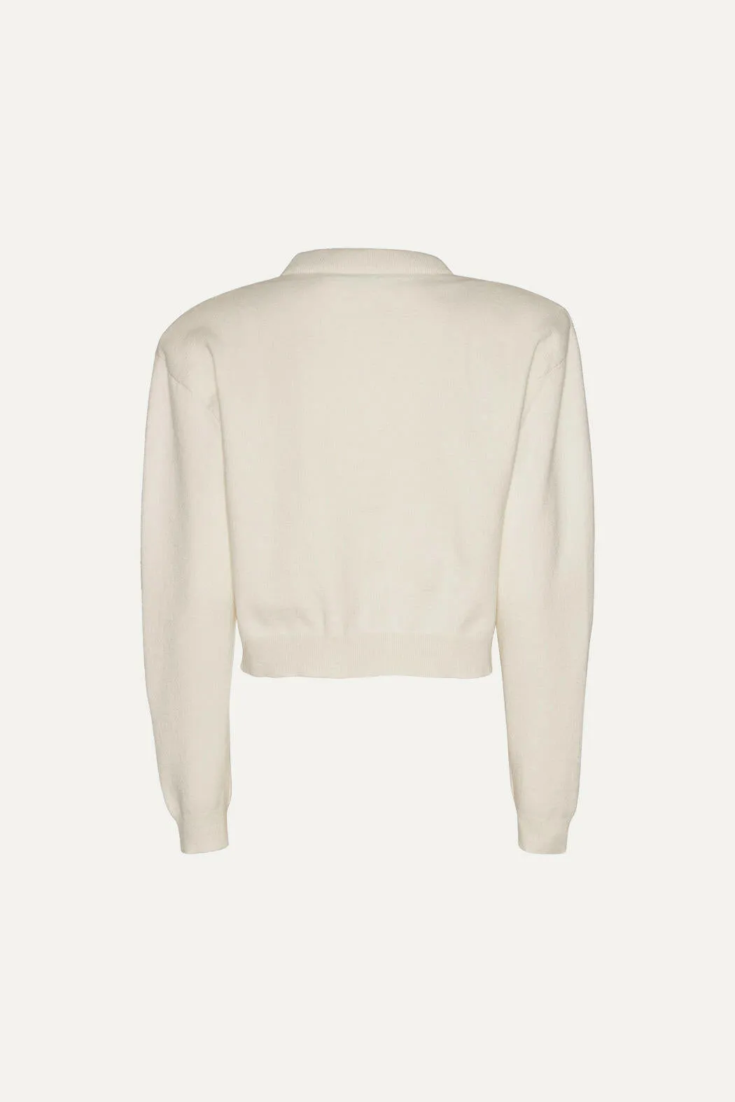 Firm Knit Cardigan Egret