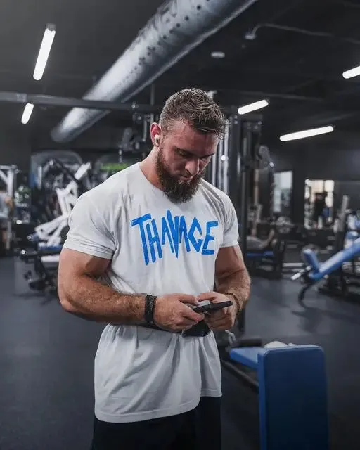 Fitness Thavage Sports T-Shirt Men's Running Body building Workout