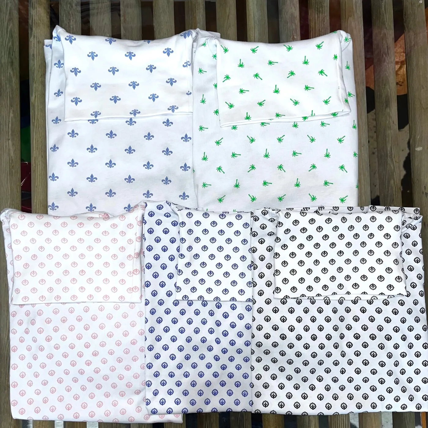 Fleur De Lis Skivvy - Cornflour