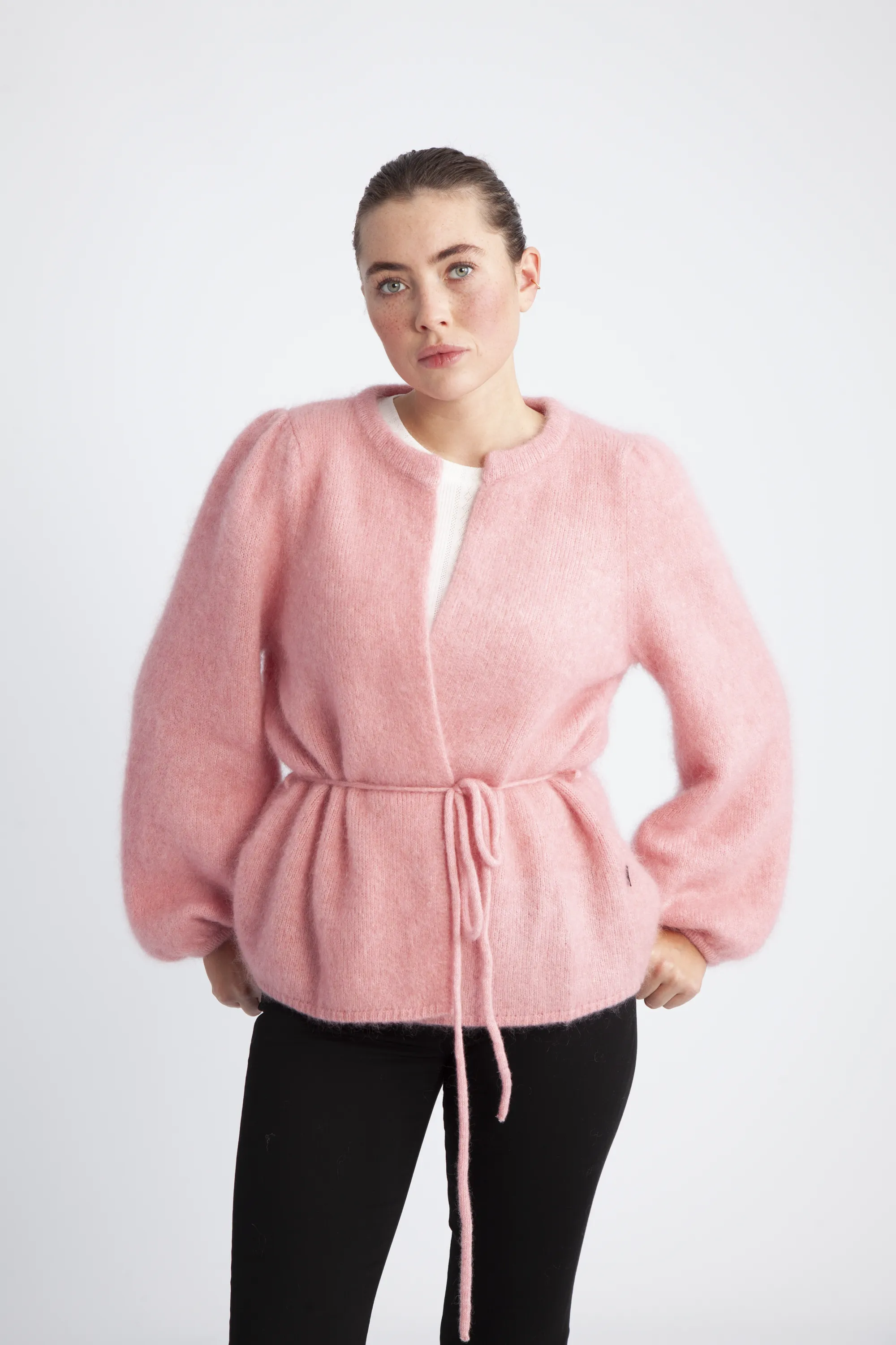 Fredrikke Chunky Cardigan - Peachy Pink