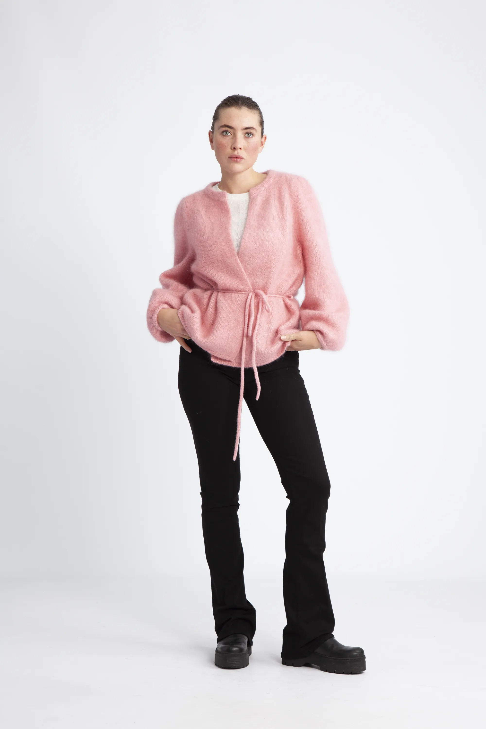Fredrikke Chunky Cardigan - Peachy Pink