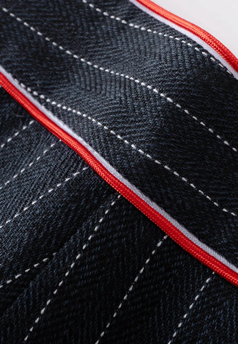 Herringbone Stripped Outlined-side seam Trousers