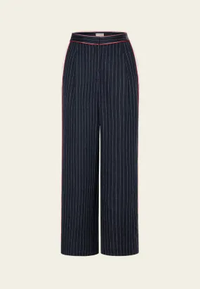 Herringbone Stripped Outlined-side seam Trousers