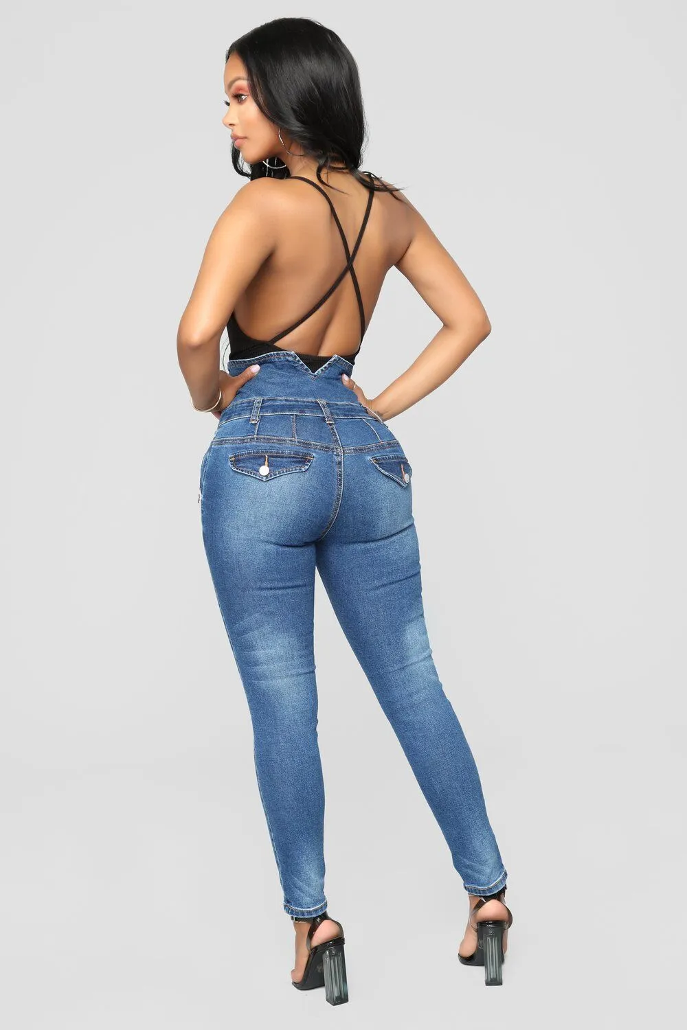 High Waist Skinny Jeans Pants