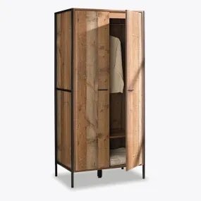 Hoxton 2 Door Wardrobe Distressed Oak Effect