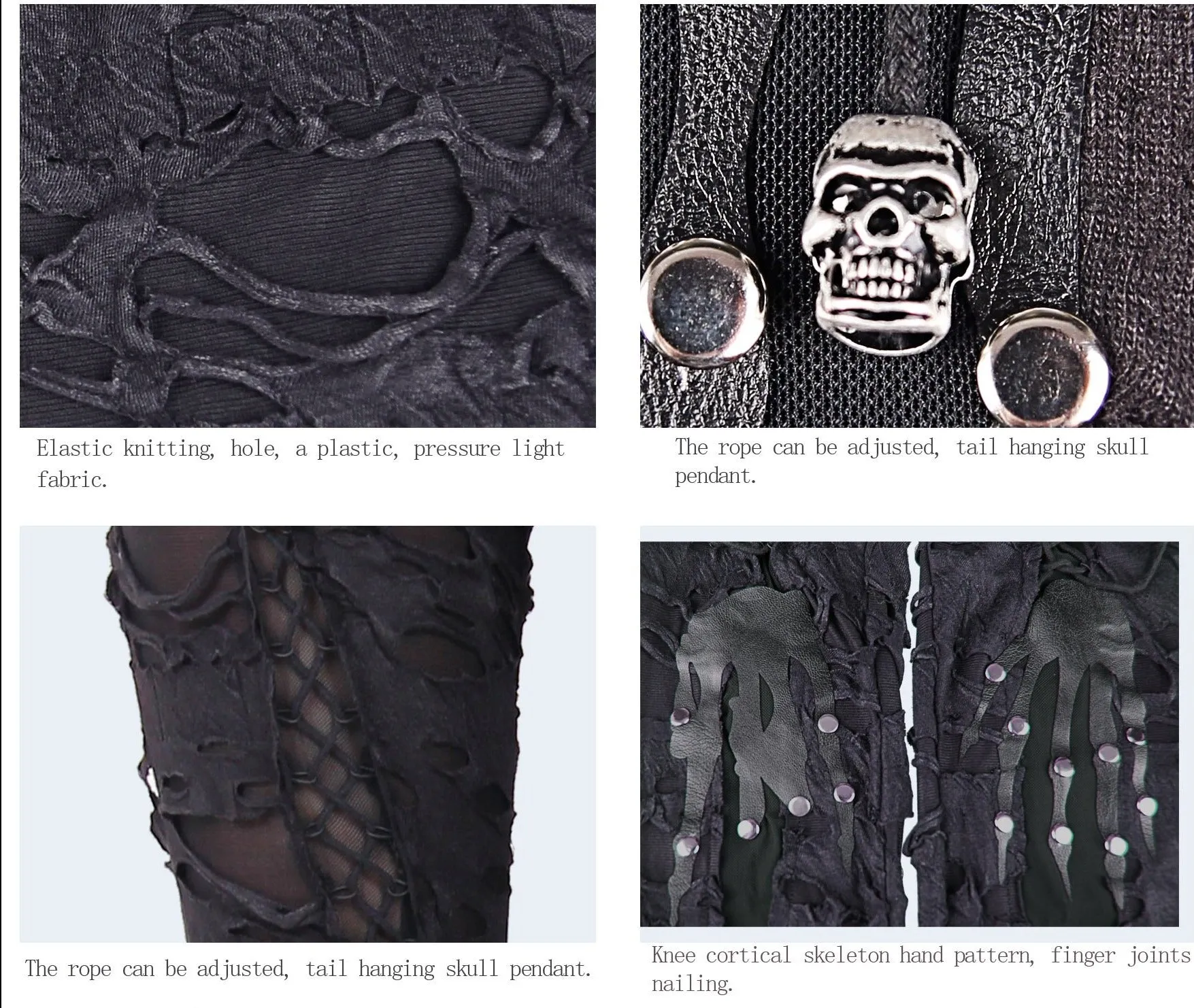 'I Want to Destroy You' Distressed Casual Punk Leggings