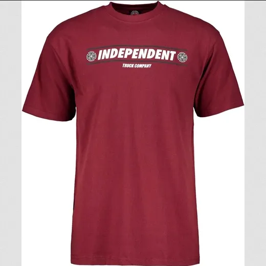 Independent T-shirt Shear Burgundy