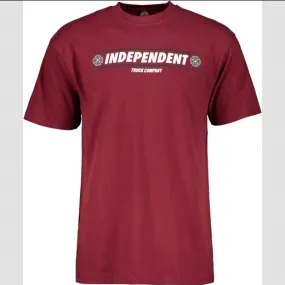 Independent T-shirt Shear Burgundy