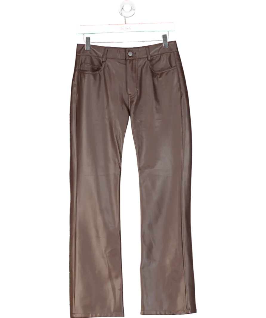 J McLaughlin Brown Brandy Vegan Leather Pants UK 8