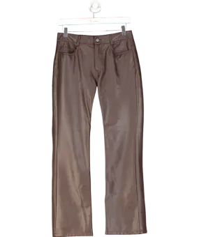 J McLaughlin Brown Brandy Vegan Leather Pants UK 8