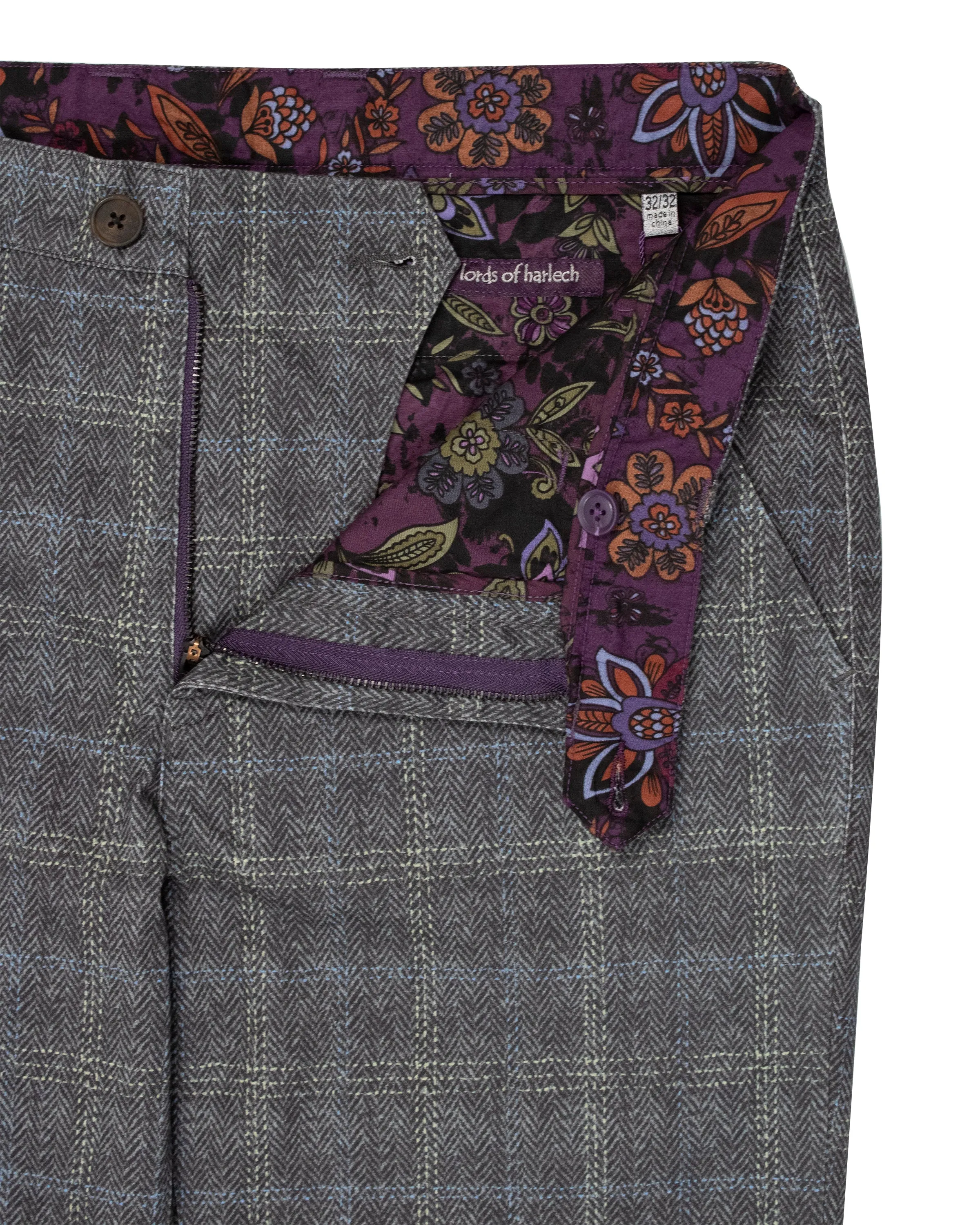 Jack Lords Tweed Grey Pants