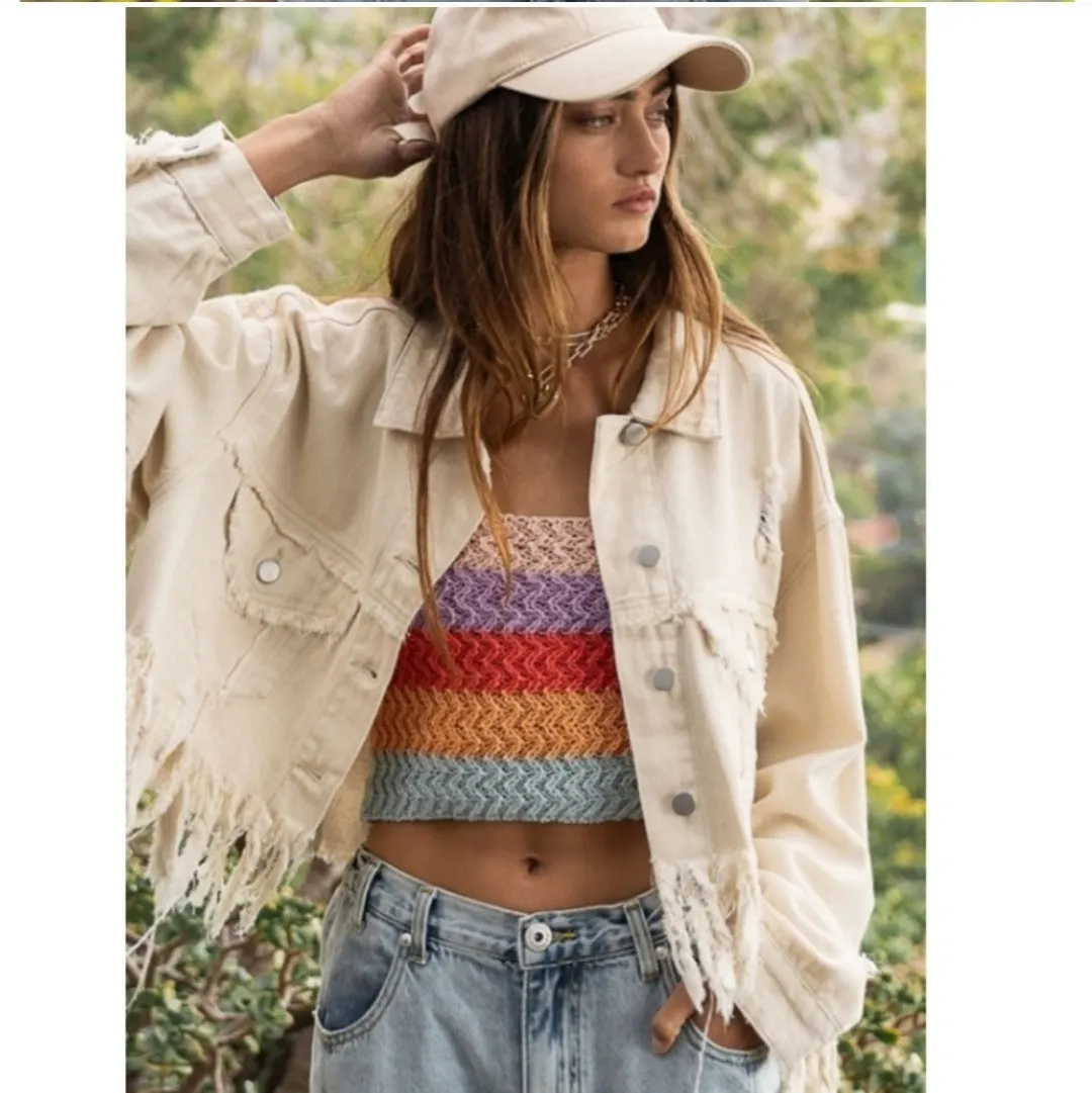 Knit Color Block Top