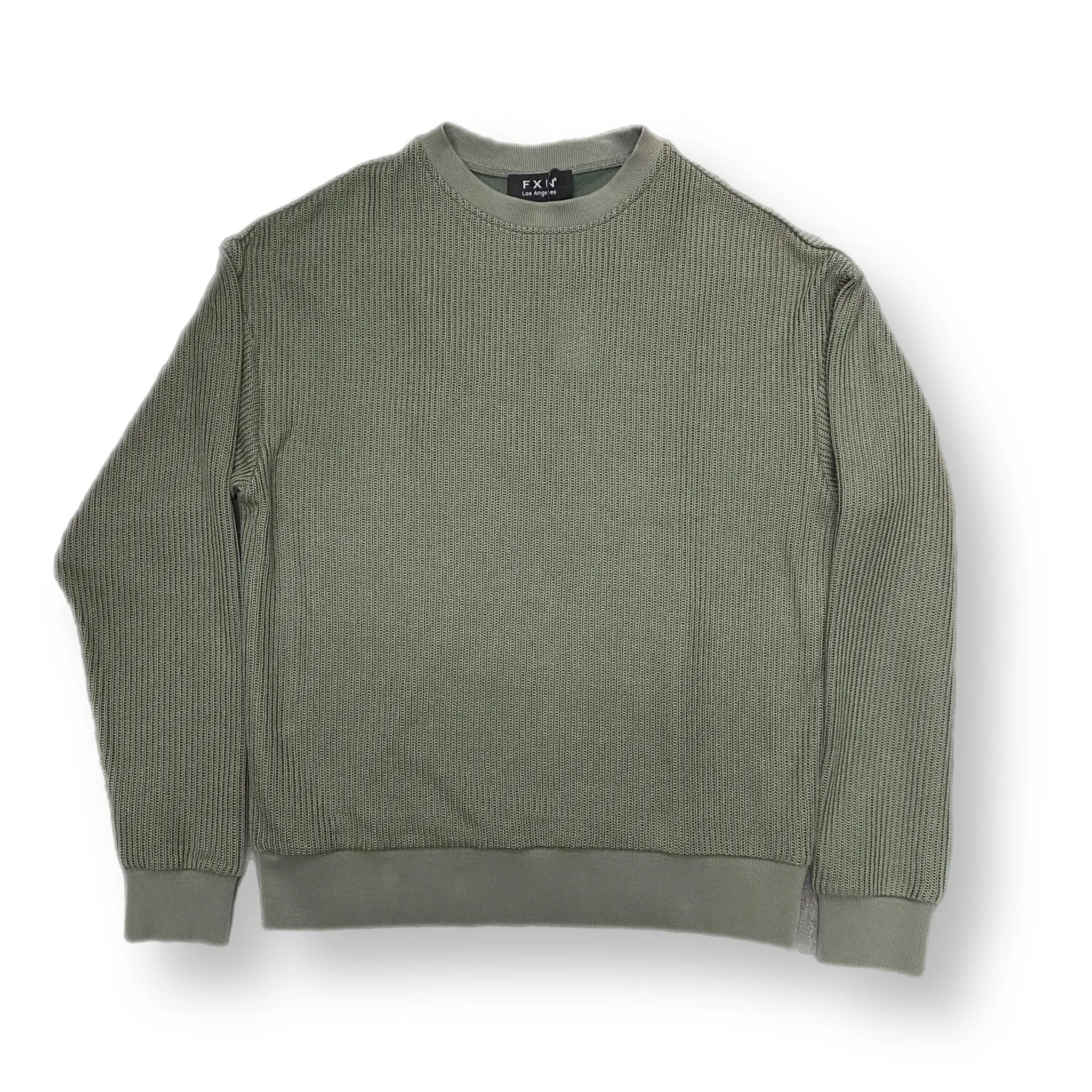 KNIT CREWNECK SET - OLIVE
