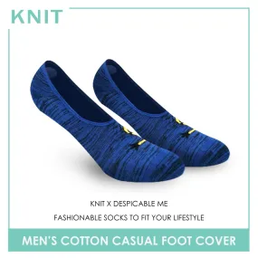 Knit Men's Minions Fashion Printed Cotton Light Performance Foot Cover 1 pair KMDMF9405