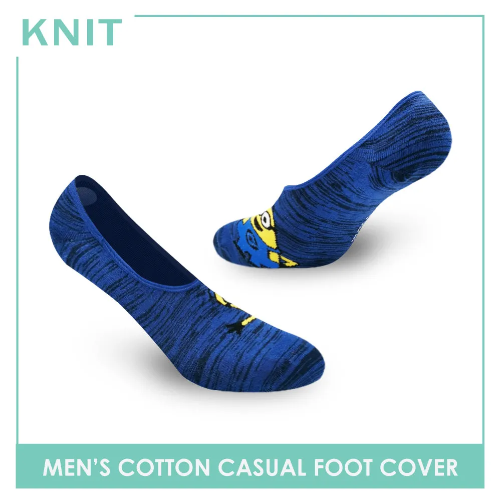 Knit Men's Minions Fashion Printed Cotton Light Performance Foot Cover 1 pair KMDMF9405