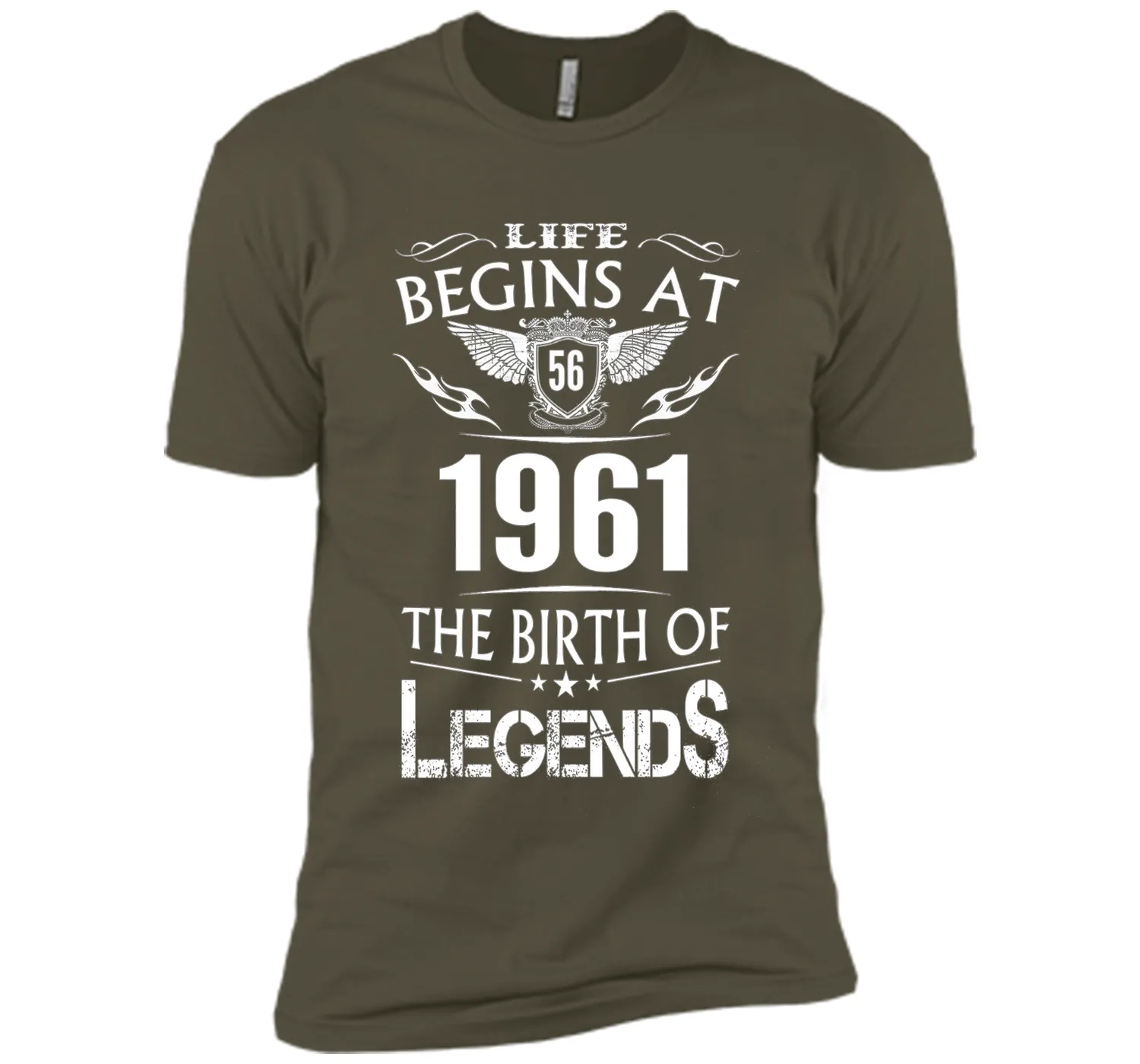 Life Begins At 56 1961 The Birth Of Legends T-Shirt t-shirt