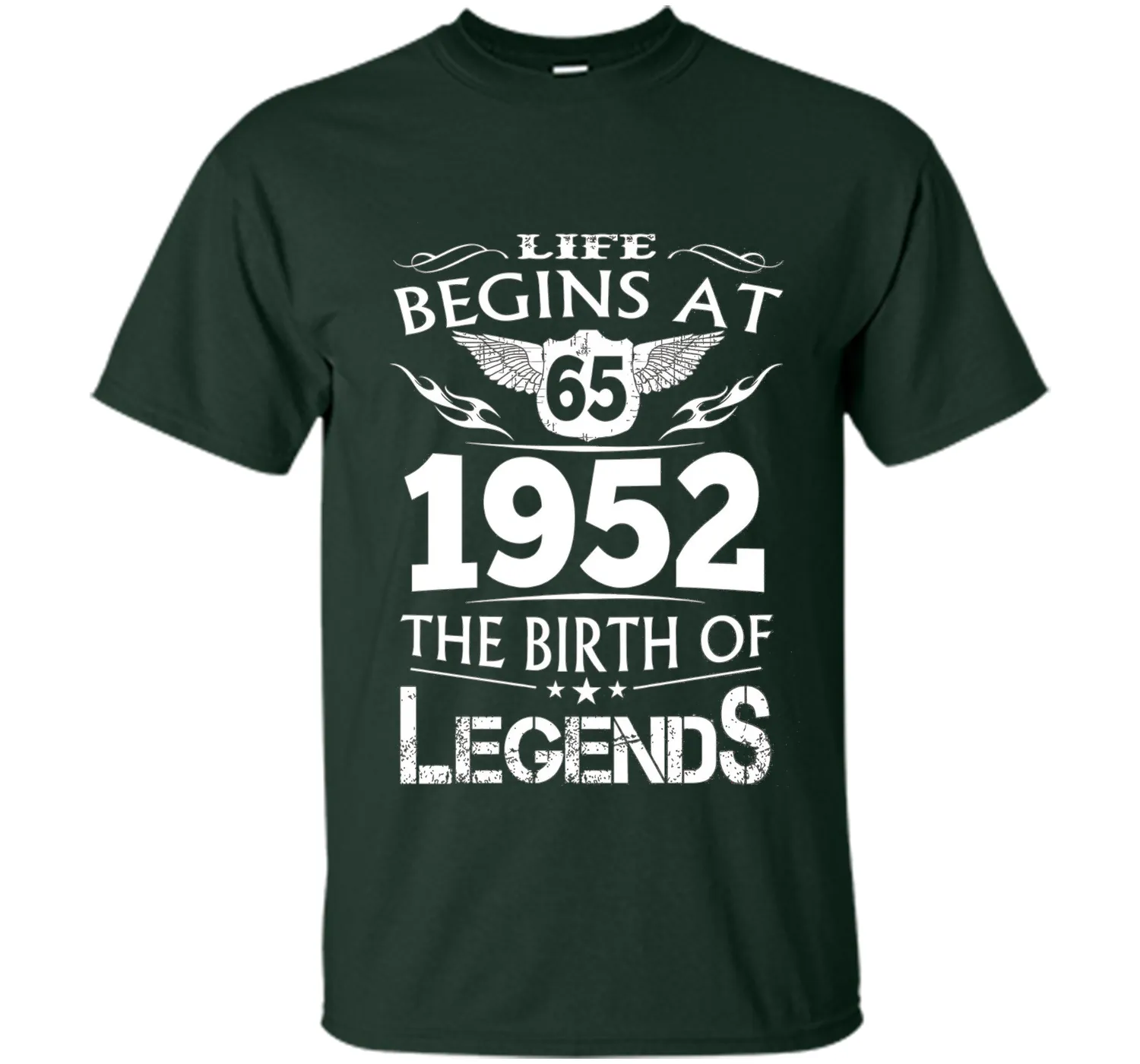 Life Begins At 65 1952 The Birth Of Legends T-Shirt shirt