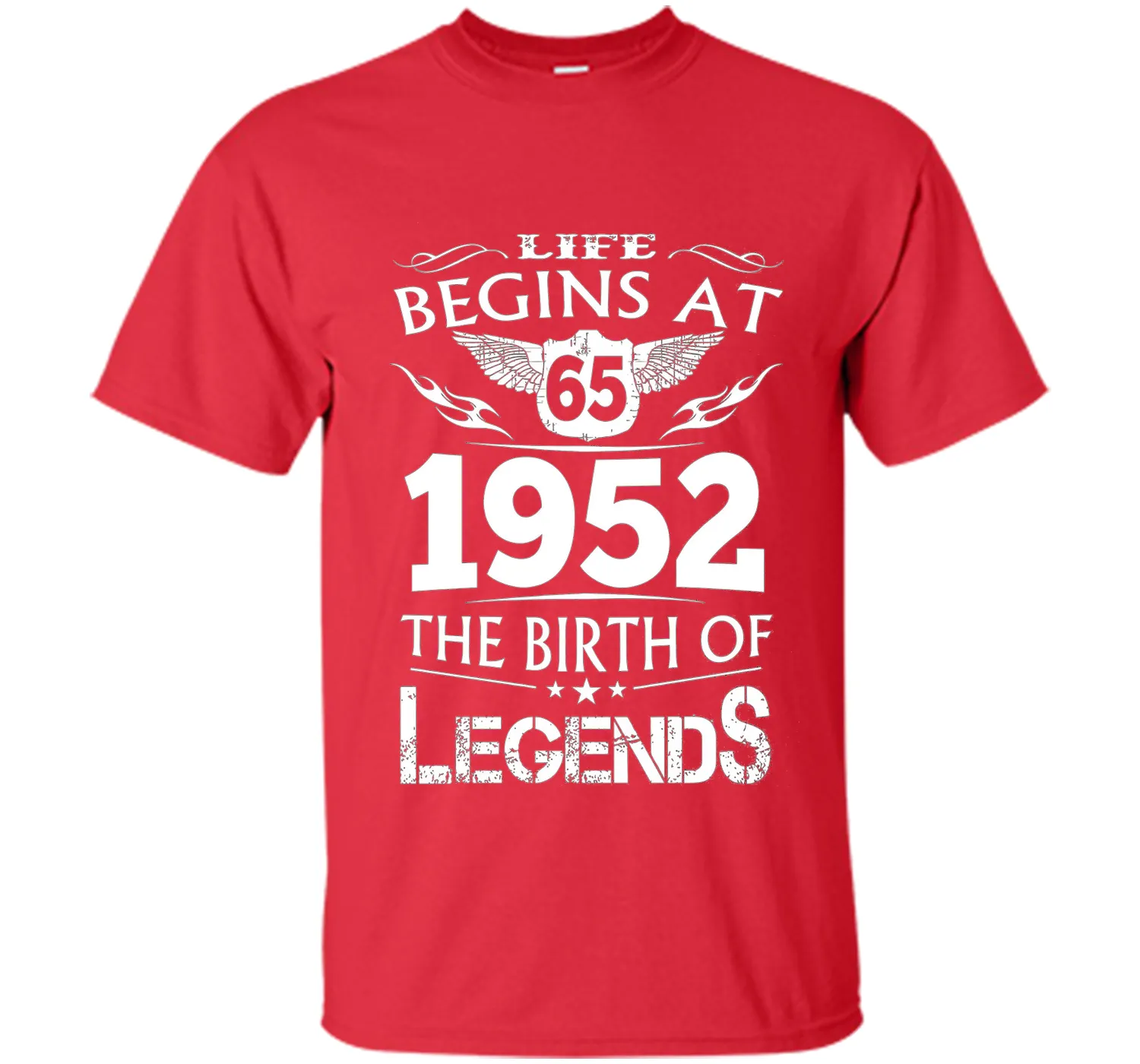 Life Begins At 65 1952 The Birth Of Legends T-Shirt shirt