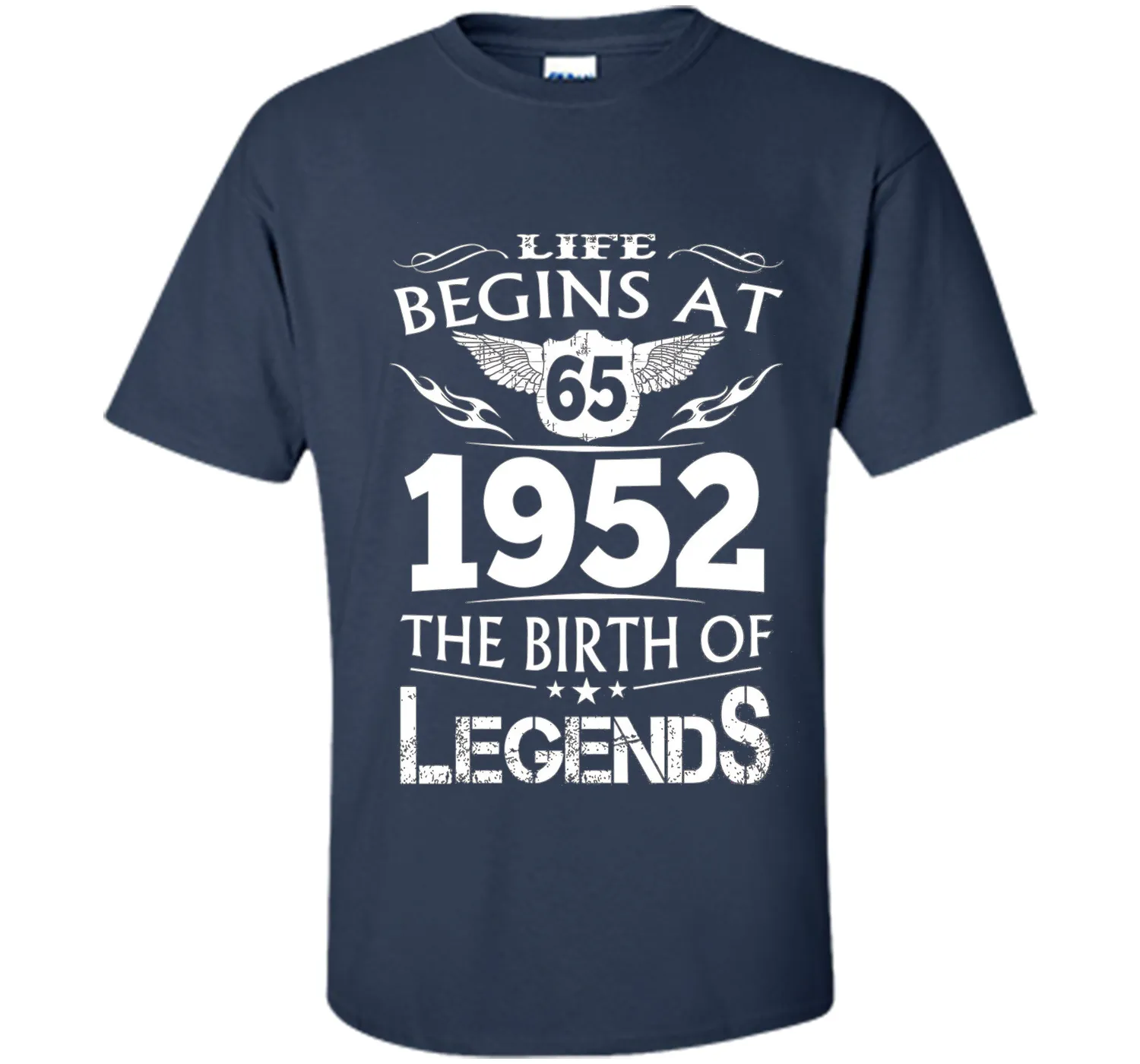 Life Begins At 65 1952 The Birth Of Legends T-Shirt shirt