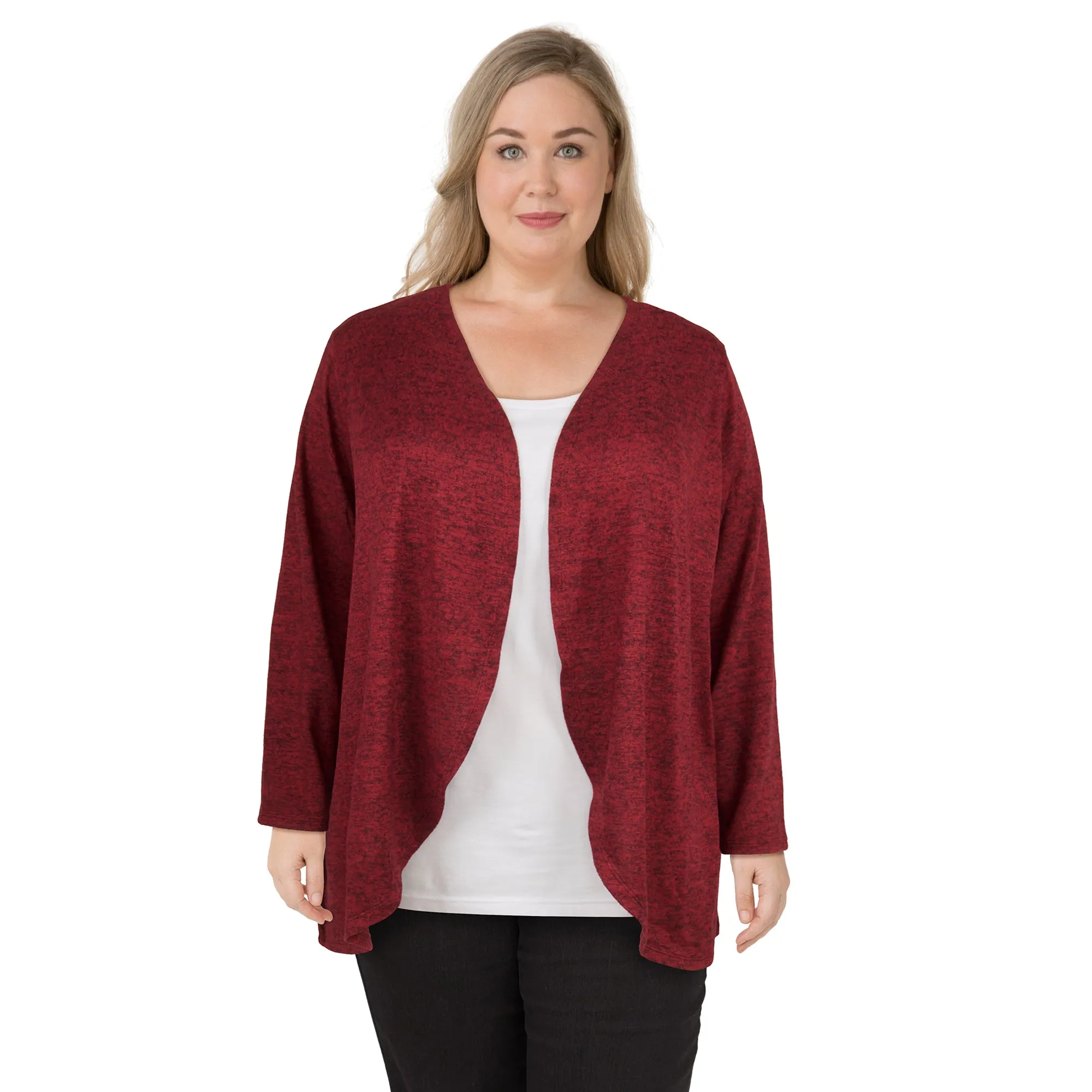 lily morgan Women's Plus City Chic Open Front Cardigan